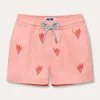 Boys Coral Colony Embroidered Staniel Swim Trunks