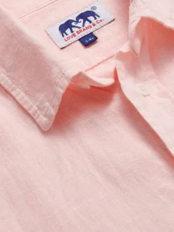 Boys Pastel Pink Abaco Linen Shirt