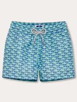 Boys Seahorses and Orcas Staniel Swim Trunks
