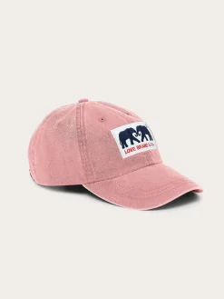 Coral Rose Cap with Vegan Leather Strap