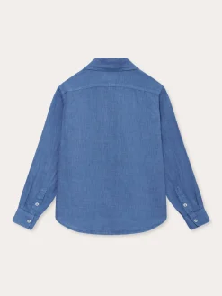 Kids Deep Blue Abaco Linen Shirt