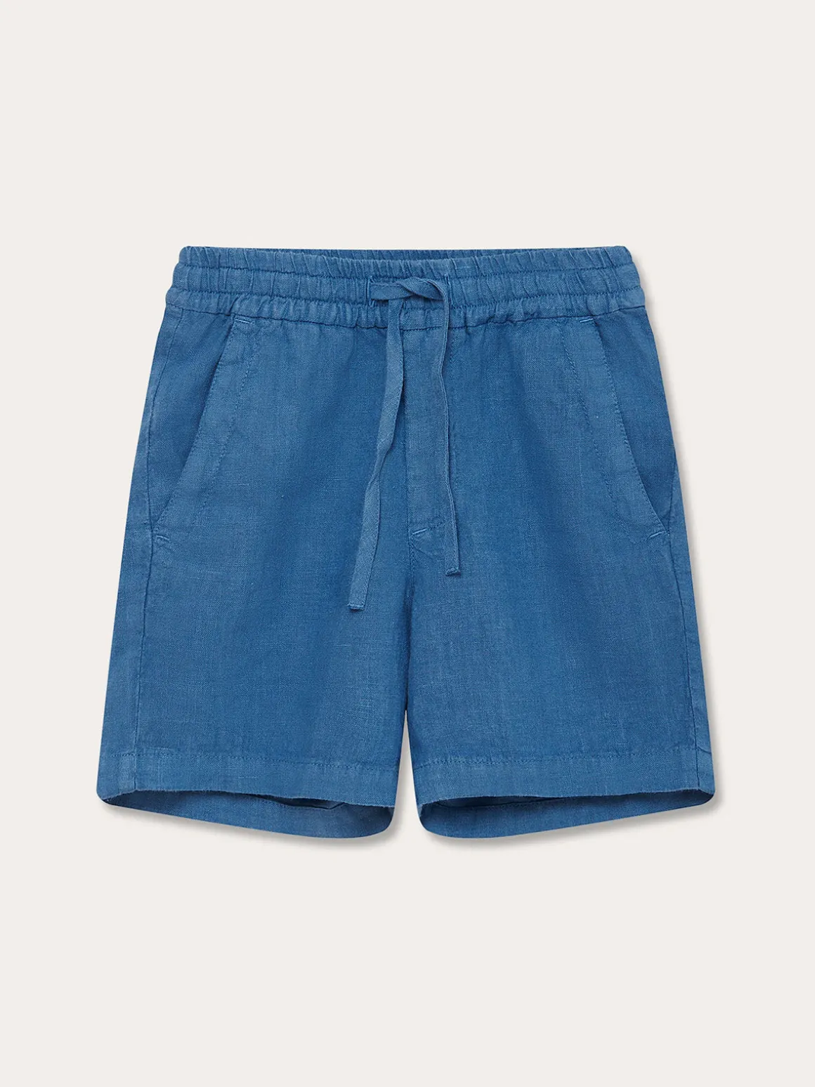 Kids Deep Blue Joulter Linen Shorts