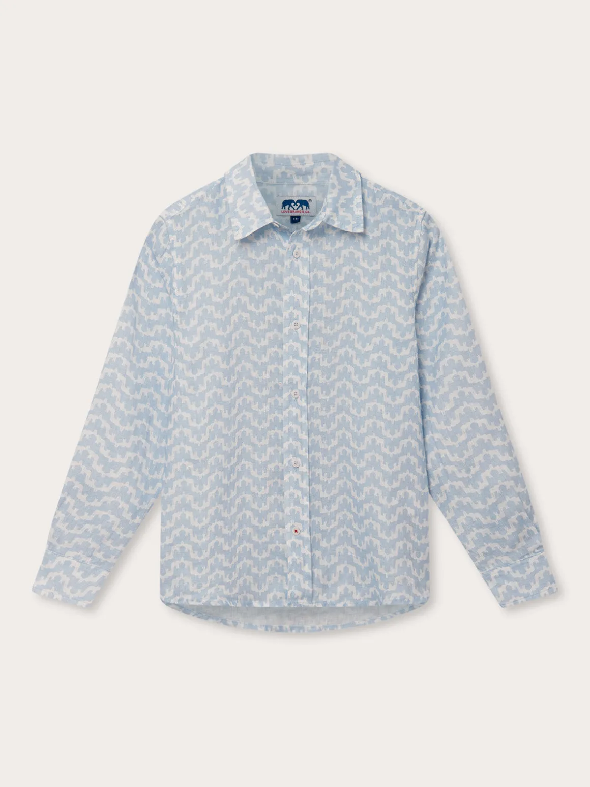 Kids Elephant Palace Sky Abaco Linen Shirt