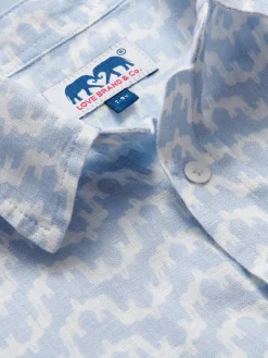 Kids Elephant Palace Sky Abaco Linen Shirt