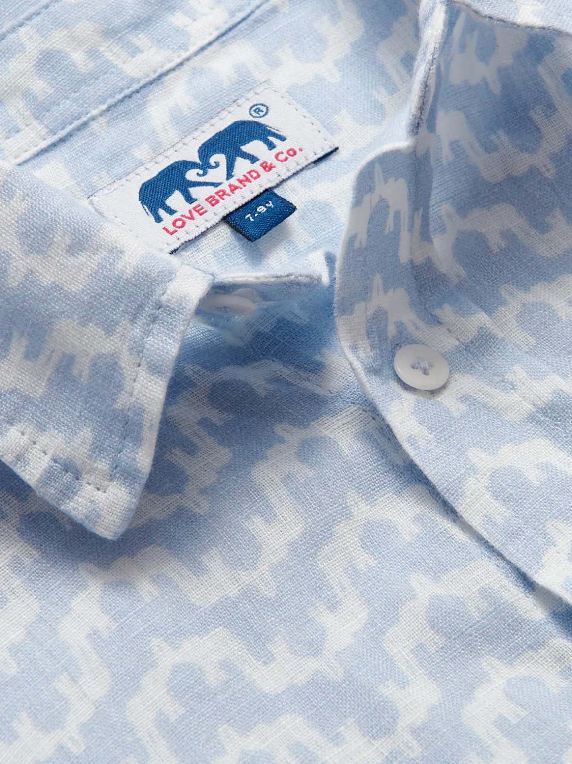 Kids Elephant Palace Sky Abaco Linen Shirt