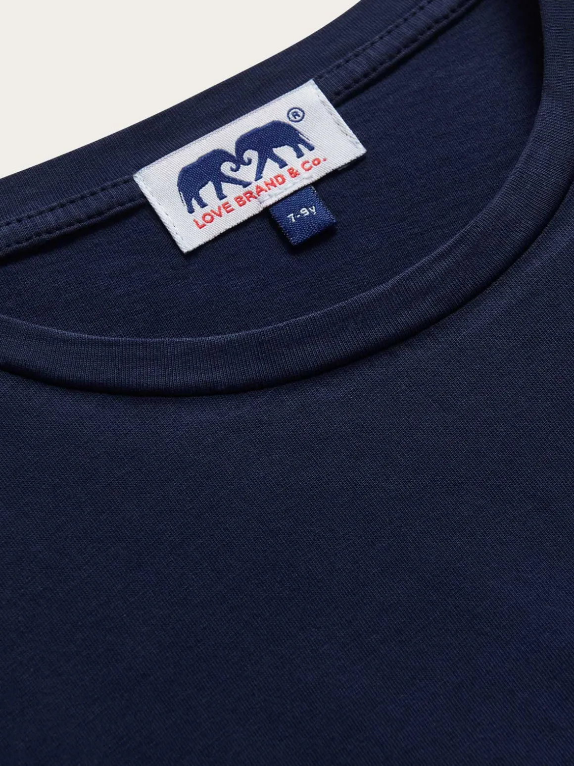 Kids Lockhart Navy Blue Cotton T-Shirt
