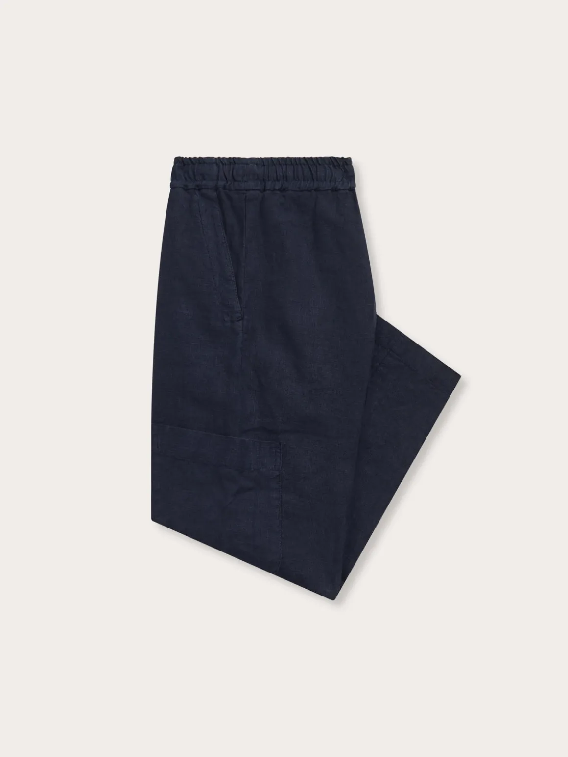 Kids Navy Blue Eleuthera Linen Trousers