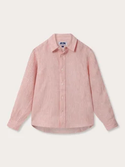 Kids Red Lines Abaco Linen Shirt