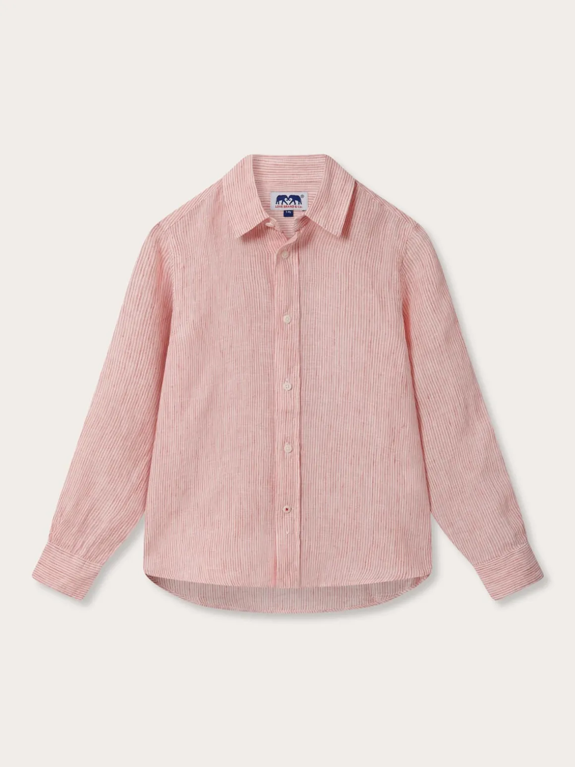 Kids Red Lines Abaco Linen Shirt