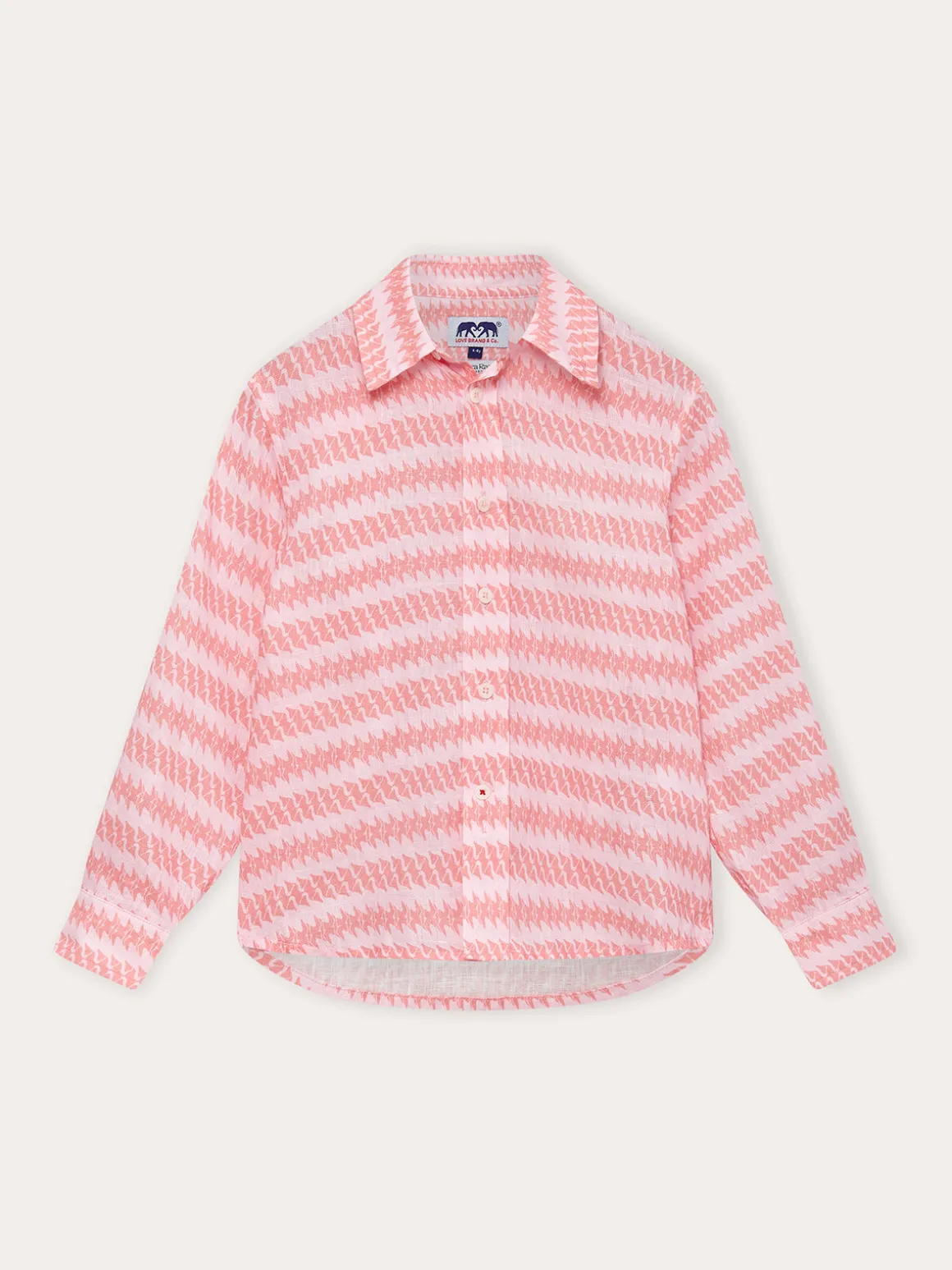 Kids Roseate Spoonbill Abaco Linen Shirt