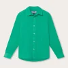 Kids Sicilian Green Abaco Linen Shirt