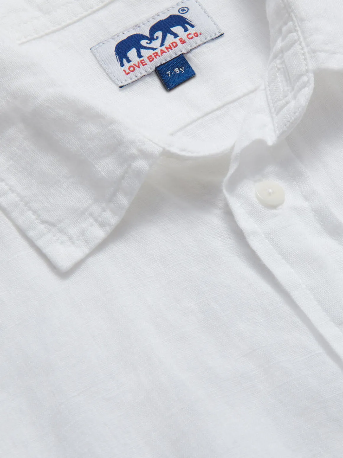 Kids White Abaco Linen Shirt