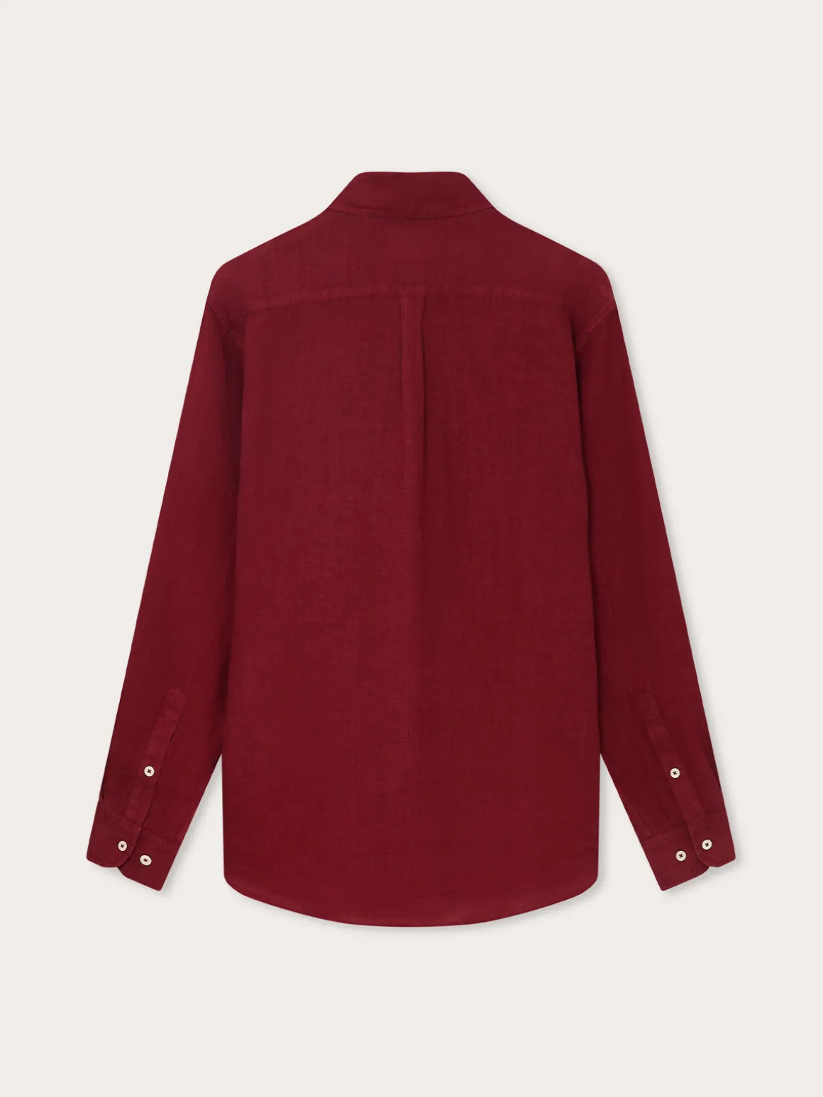 Men's Burgundy Abaco Linen Shirt