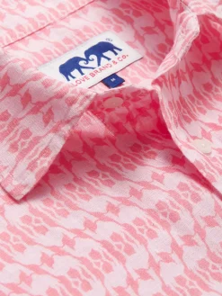 Men's Camel Mirage Pink Abaco Linen Shirt