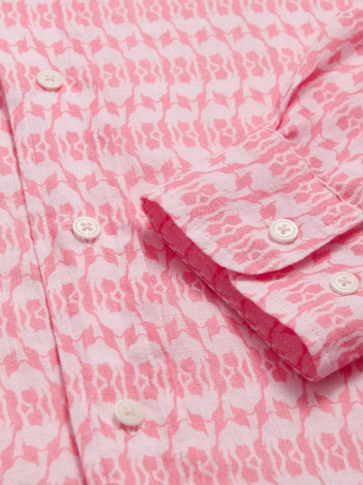 Men's Camel Mirage Pink Abaco Linen Shirt