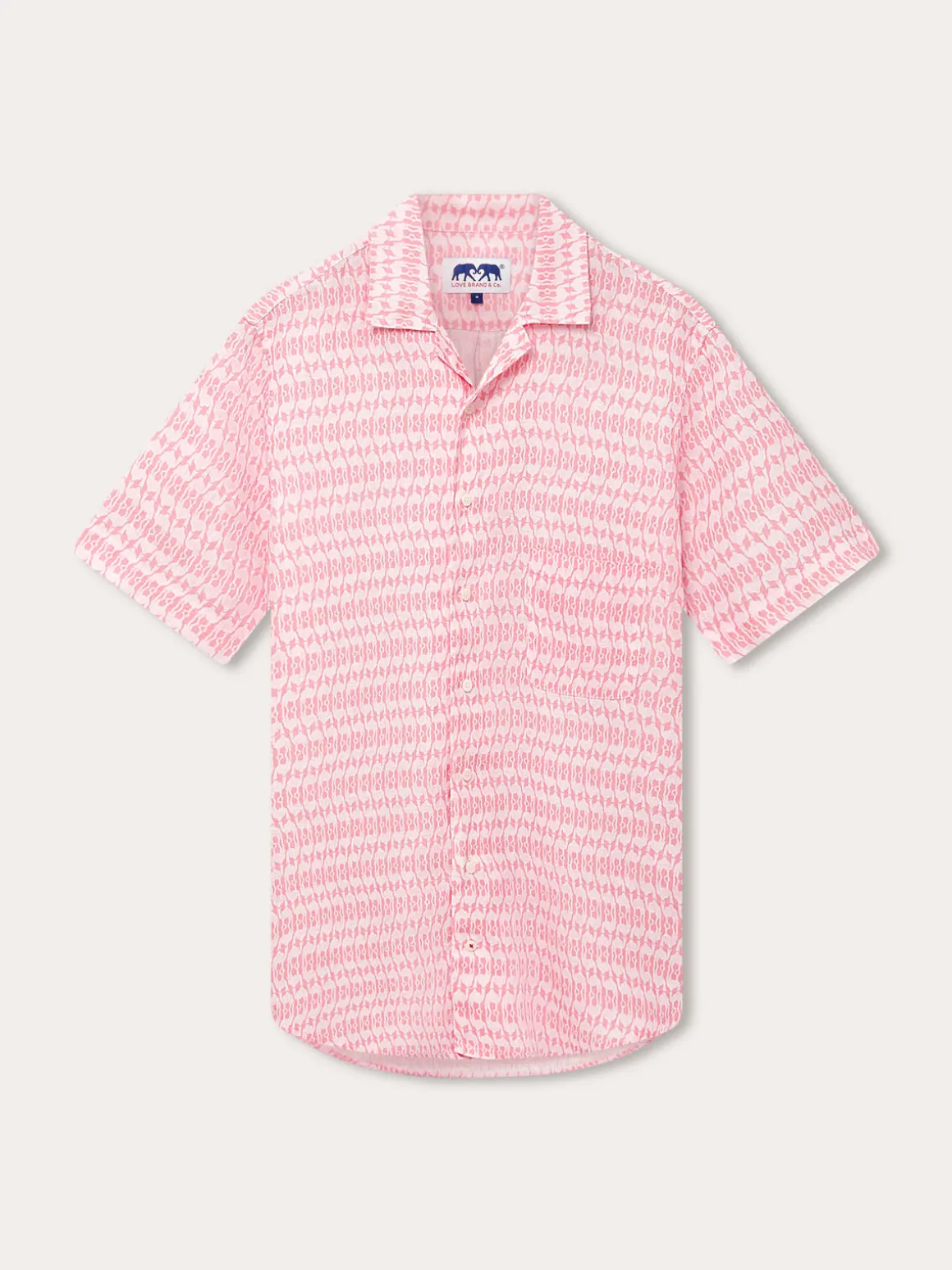 Men's Camel Mirage Pink Arawak Linen Shirt