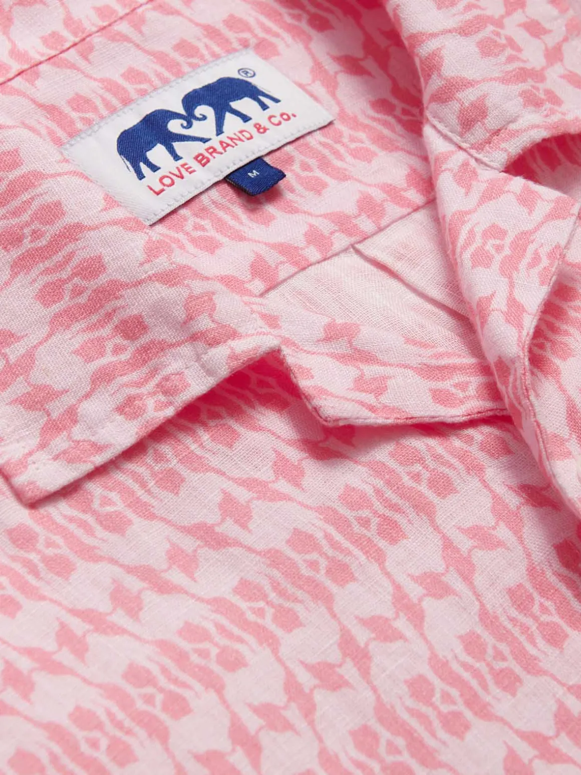 Men's Camel Mirage Pink Arawak Linen Shirt