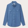 Men's Deep Blue Andros Linen Shirt