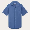 Men's Deep Blue Arawak Linen Shirt