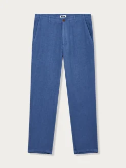 Men's Deep Blue Randall Linen Trousers