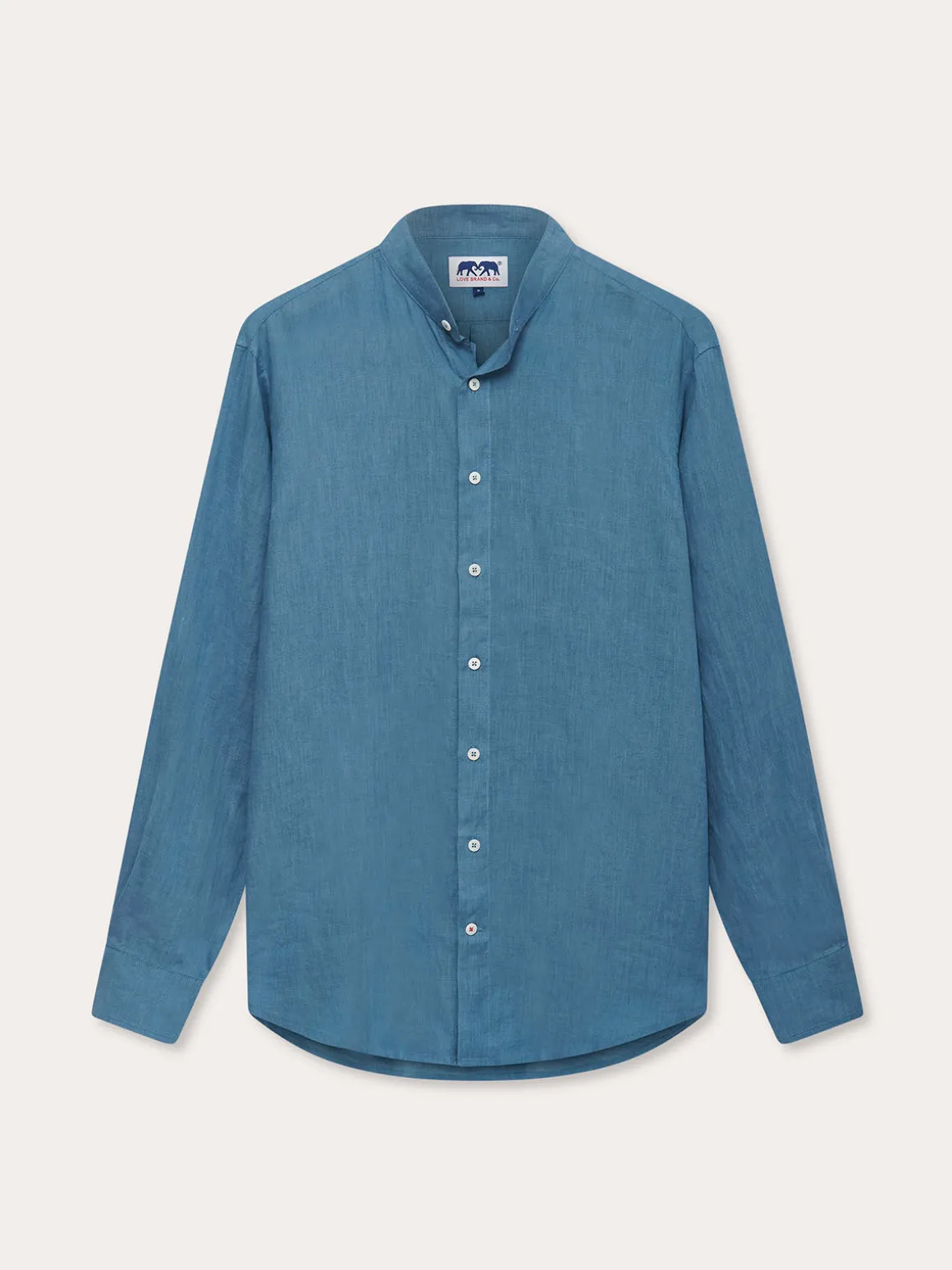 Men's Elephant Palace Blue Maycock Linen Shirt