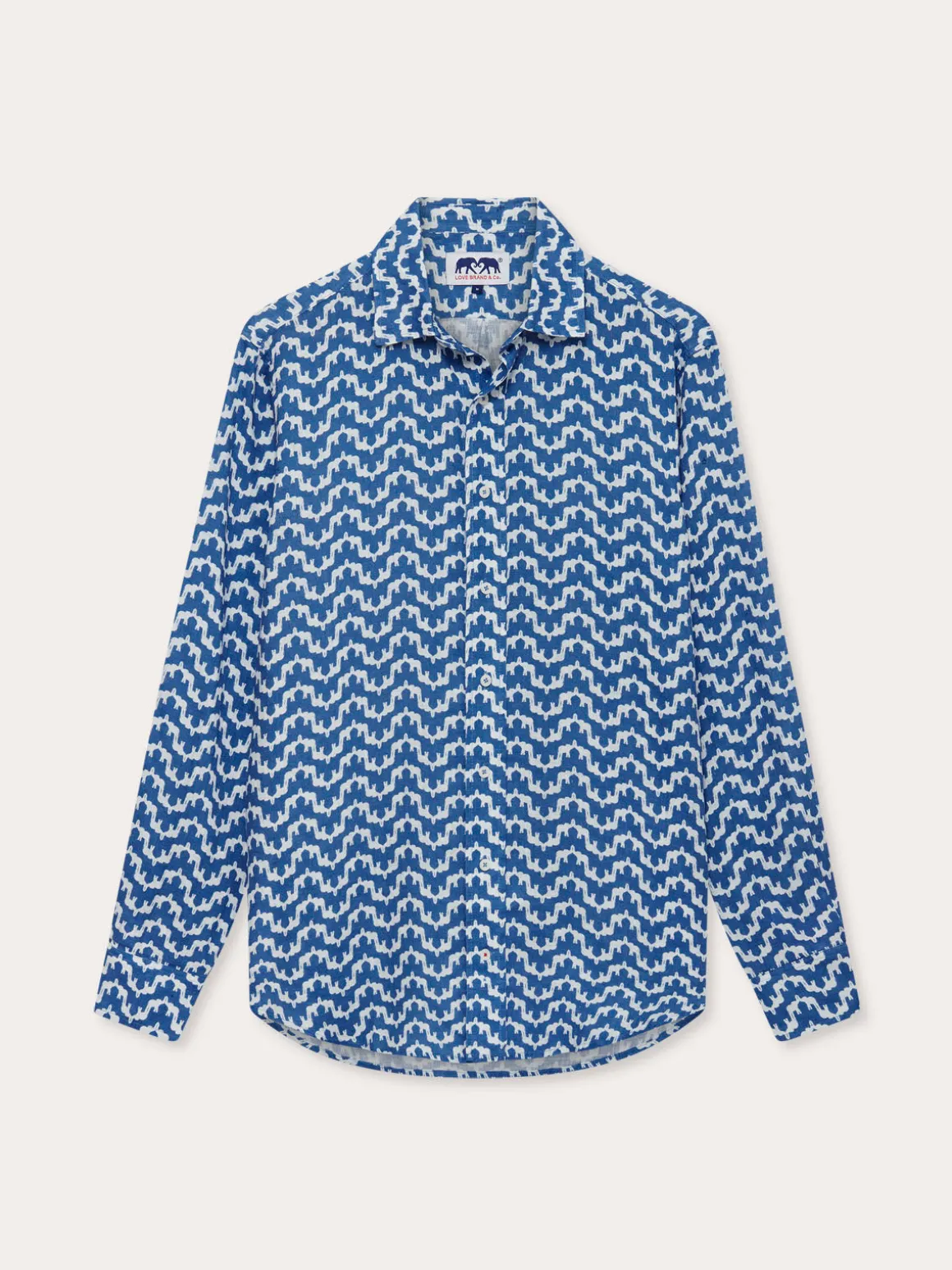 Men's Elephant Palace Blue Abaco Linen Shirt