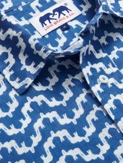 Men's Elephant Palace Blue Abaco Linen Shirt