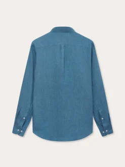 Men's Elephant Palace Blue Maycock Linen Shirt