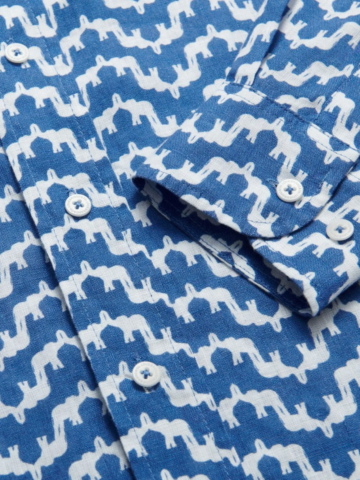 Men's Elephant Palace Blue Abaco Linen Shirt