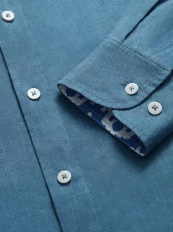 Men's Elephant Palace Blue Maycock Linen Shirt