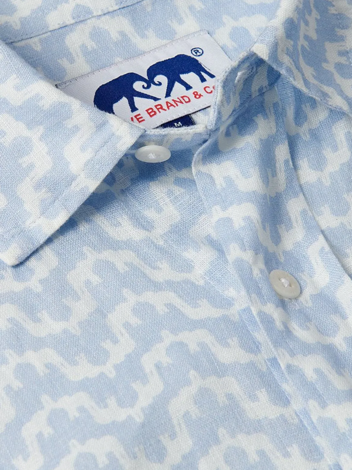 Men's Elephant Palace Sky Abaco Linen Shirt