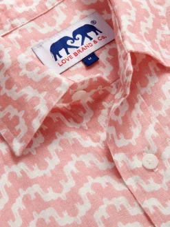 Men's Elephant Palace Strawberry Abaco Linen Shirt