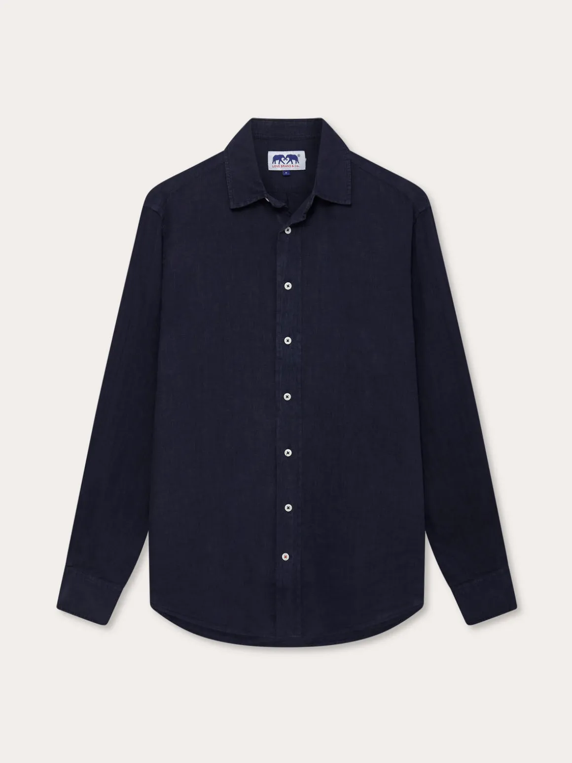 Men's Navy Blue Abaco Linen Shirt