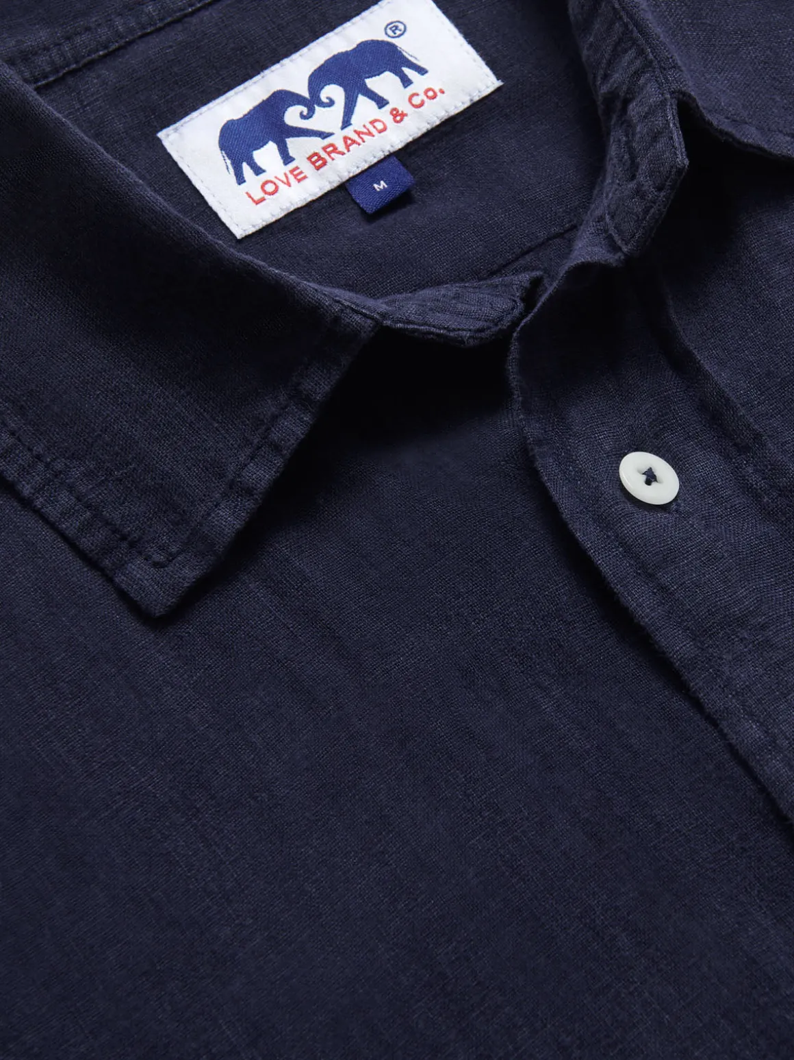 Men's Navy Blue Abaco Linen Shirt