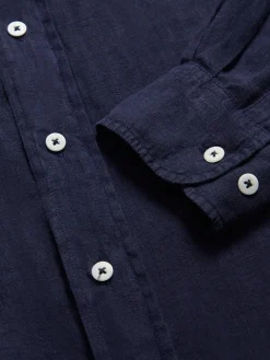 Men's Navy Blue Abaco Linen Shirt