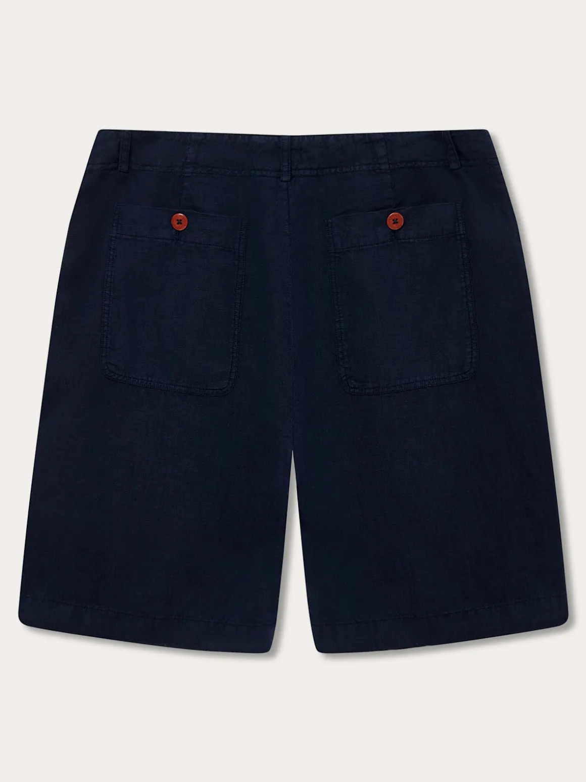 Men's Navy Blue Burrow Linen Shorts