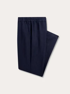 Men's Navy Blue Eleuthera Linen Trousers