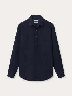 Men's Navy Blue Hoffman Linen Shirt