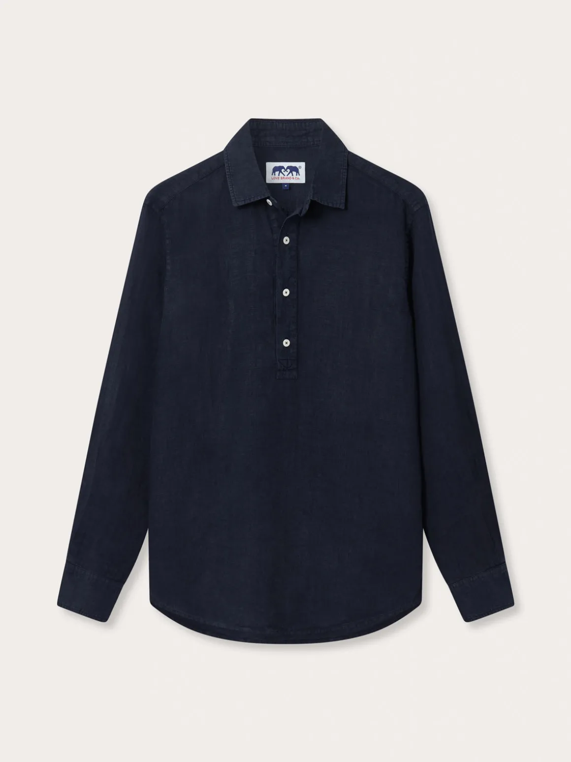 Men's Navy Blue Hoffman Linen Shirt