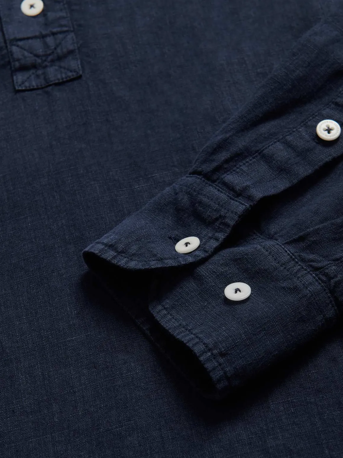 Men's Navy Blue Hoffman Linen Shirt