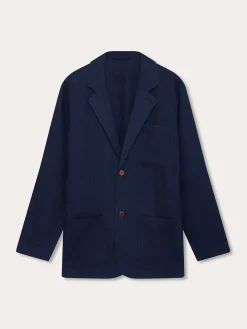 Men's Navy Blue Nassau Linen Jacket