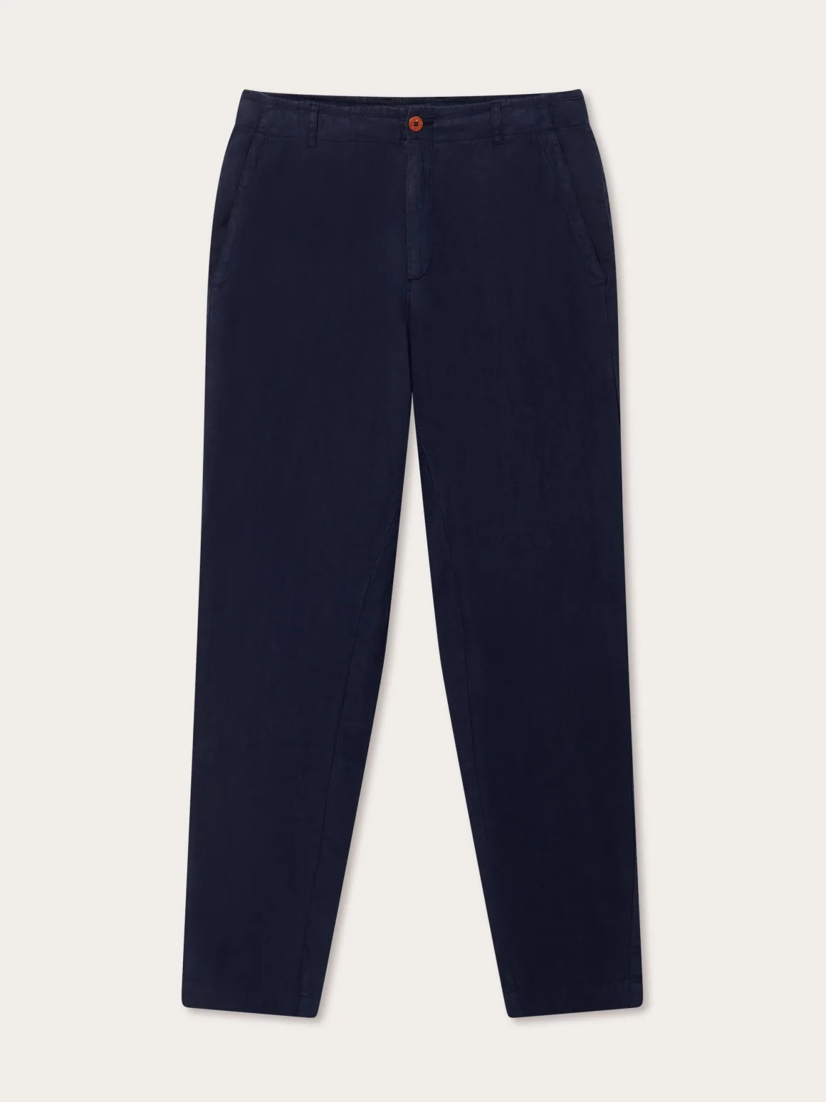 Men's Navy Blue Randall Linen Trousers
