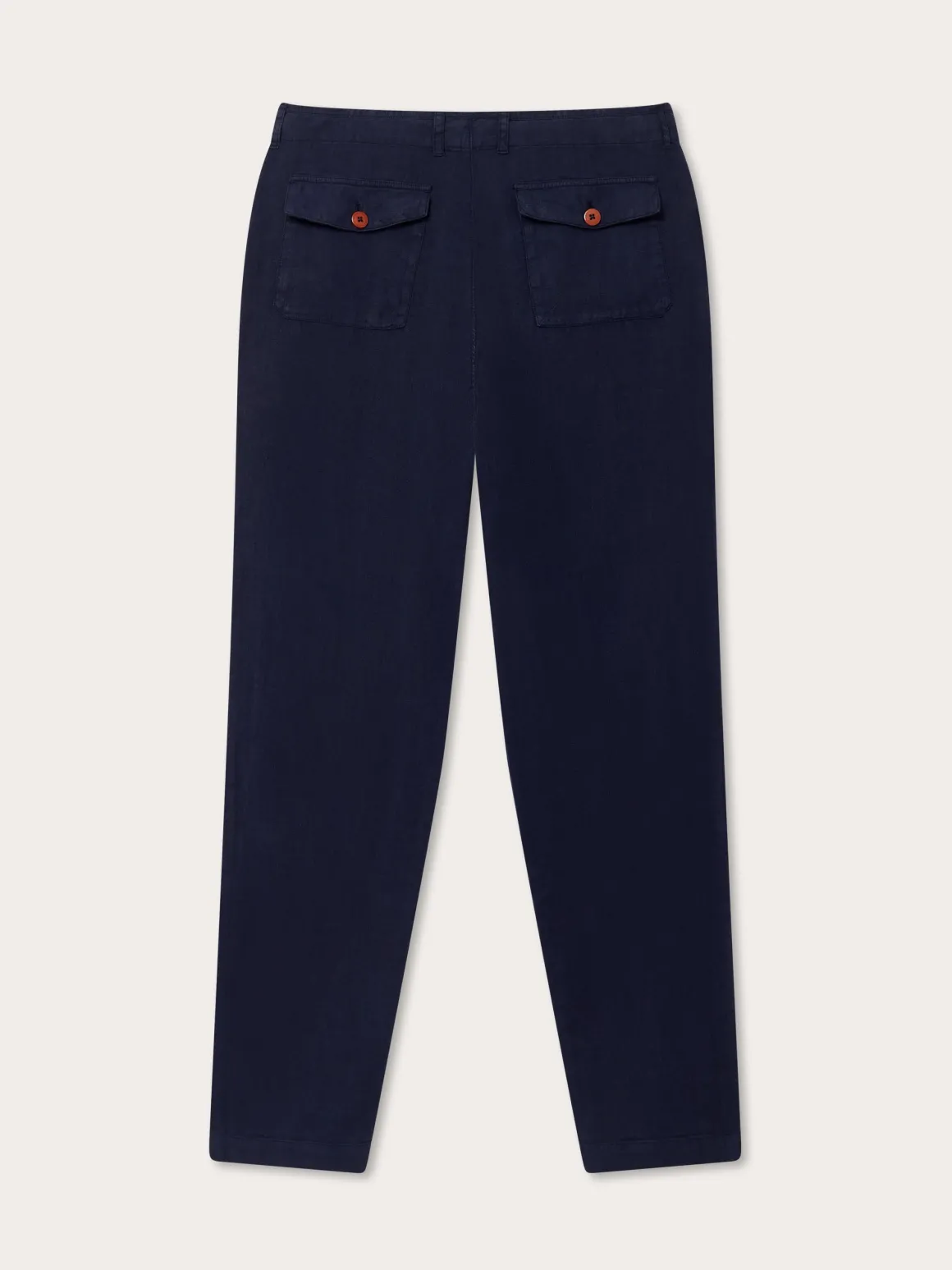 Men's Navy Blue Randall Linen Trousers