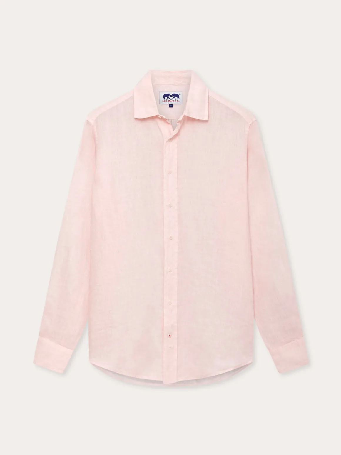 Men's Pastel Pink Abaco Linen Shirt