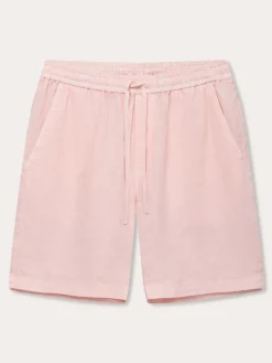 Men's Pastel Pink Joulter Linen Shorts