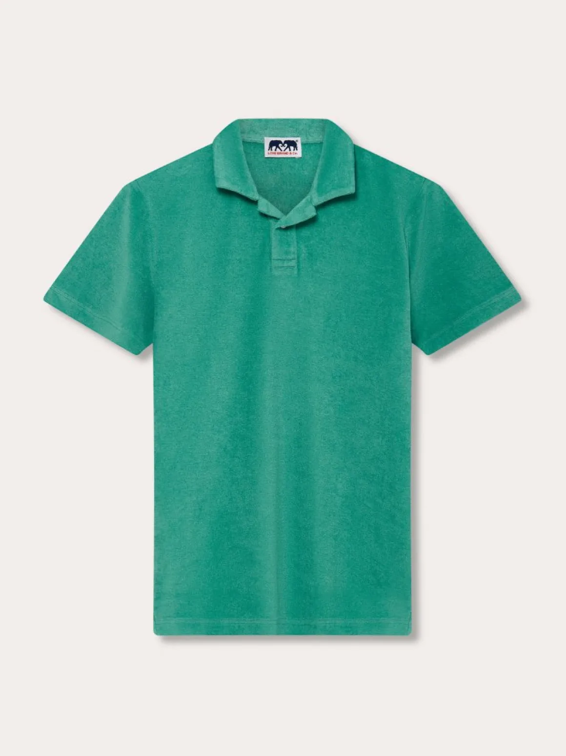 Men's Riviera Green Powell Terry Polo Shirt