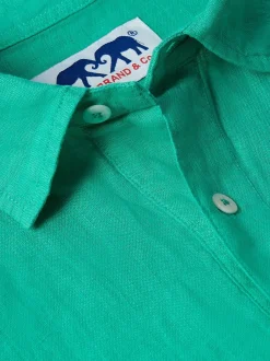 Men's Sicilian Green Hoffman Linen Shirt