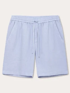 Men's Sky Blue Joulter Linen Shorts