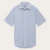 Men's Sky Blue Manjack Linen Shirt