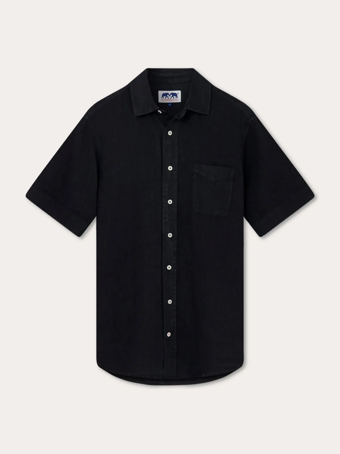 Men's Volcanic Black Manjack Linen Shirt